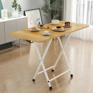 Furniture Simple Household Small Apartment Folding Table Eating Table Student Study Dormitory Portable Parallel Bars Ground Mark - Image 2