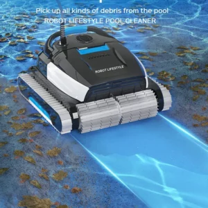 Robot Swimming Pool Cleaner Electric 30m Floating Cable WY450 for Big Pool, Climb Wall Mosaic Cement Tiles, PVC, 200W - Image 3