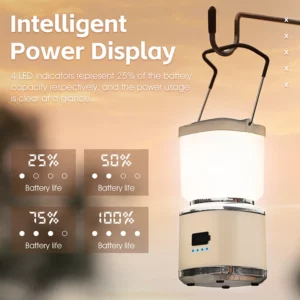 WEST BIKING Mini Outdoor Camping Light Portable Camping Atmosphere Lantern 4 Light Modes Type-C Fast Charging Hanging Tent Light - Image 3