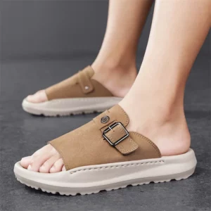 CYYTL Mens Slippers Casual Summer Shoes Beach Sandals Outdoor Slides Leather Walking Comfort Lightweight Luxury Designer Fashion - Image 4