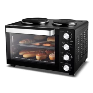 60L toaster oven with two hotplates - Image 3