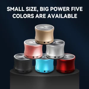 TWS Bluetooth Speaker Metal Portable Music Speakers With AUX-IN, Micro SD, Microphone, Hands-Free For Home Sound Box - Image 3