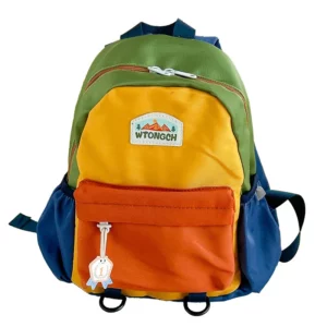 New Color Block Kids Backpack Lightweight Kindergarten School Bag for Boys Girls Travel Outdoor Leisure - Image 5