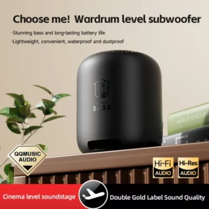 BASS-01 MINI Portable Bluetooth Speaker | 5W Deep Bass, IPX5 Waterproof Wireless Subwoofer, 5H Playtime for Hiking, Cycling - Image 2