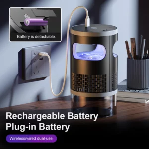 MX-06 LED Electric Bug Zapper Light Rechargeable Electric Shock Mosquito Killer Lamp ultraviolet Light Anti Fly Bug Zapper Lamp - Image 2