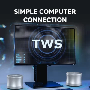 TWS Bluetooth Speaker Metal Portable Music Speakers With AUX-IN, Micro SD, Microphone, Hands-Free For Home Sound Box - Image 6