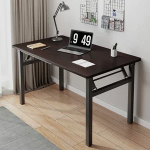 Rectangle Folding Table Desktop Computer Table Walnut Stall Long Table Training Desk Household Simple Desk - Image 2