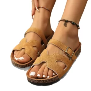 2025 Classic Cork Sandals for Women Men Fashion Soft Thick Sole Cork Slippers Summer Beach Sandals Home Open Toe Flat Sandals - Image 5