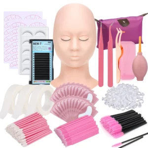 False Eyelash Extension Kit Set for Beginner Lash Brush Tweezers Glue Ring Eye Pad Eyelash Extension Supplies Lash Accessories - Image 1