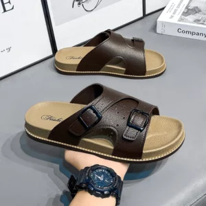 Slippers for Men's Summer Men's Casual Slippers 2025 New Outer Wear Sports Driving Dual-use Shoes Beach Sandals Shoes for Men - Image 1