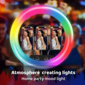 10 Inch Dimmable RGB LED Selfie Ring Light Photo Ring Lamp Photo Lighting With Tripod For Phone Makeup Video Live Volg - Image 6