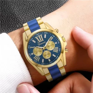 Classic Mens Watches Luxury Stainless Steel Quartz Wristwatch Large Dial Gold Men Business Casual Watch Clock Gifts Reloj Hombre - Image 4