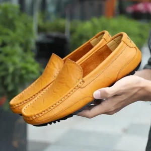 Leather Breathable Mocasines Casual Loafers Leather Shoes for Men Slip on Formal Italian Driving Flat Chaussure Homme - Image 4