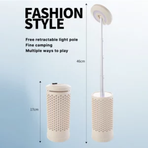 Outdoor Telescopic Camping Lamp Rechargeable Fishing Lantern Dimming Night Atmosphere Light Emergency Table Lamp BBQ - Image 4