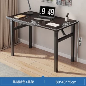 Rectangle Folding Table Desktop Computer Table Walnut Stall Long Table Training Desk Household Simple Desk - Image 6