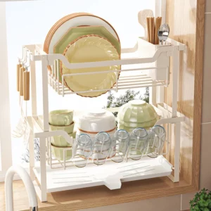 Home kitchen Accessories Narrow Shelf Dishes Drying Rack Cutlery Organizer Drainer For Kitchenware Utensils Pot Stand Holder - Image 3