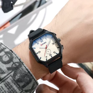 Brand Big Dial Men Watch Dropshipping Square Sports Watch Luxury Silicone Strap Gift Clock Student Wristwatch Wholesale - Image 2