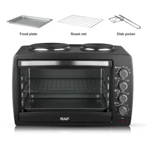 l # 55L Large Capacity Electric Oven for Baking Bread Pizza Visual Glass Door 2 in 1 Oven Home Kitchen - Image 5
