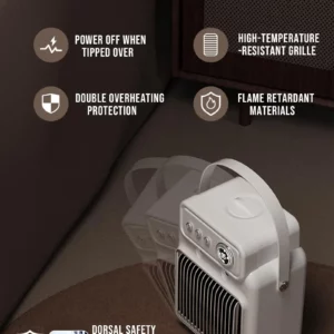 3 in 1 Electric Space Heater Cooling Fan & Heater Fan & Humidifier 1200W Portable Heater timed &Overheat Protection Desk Heaters - Image 5