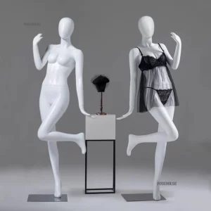 Female Full Body Gathered Underwear Model Props High-end Golden Bra Display Stand American Mannequin Clothes Dummy Manikin Torso - Image 4