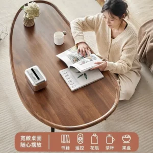Light Luxury Oval Mango Coffee Table Small Table Simple Personality Modern Living Room Home Small Apartment Creative Tea Table - Image 4