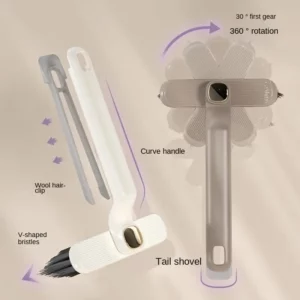 Multipurpose Bathroom Tile Floor Gap Cleaning Brush Rotating Crevice Brushes with Dead End Strong Bristles Cleaning Supplies - Image 3