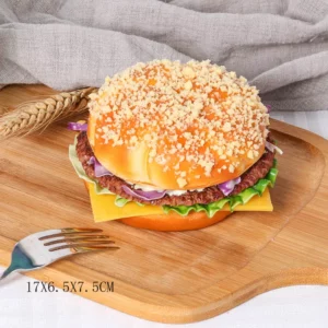1PC Artificial Kitchen Hamburger Realistic Food Decoration Photography Food Simulation Cake Model Tea Table Decoration FCYY-005 - Image 2