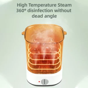 Baby Electric Steam Bottle Sterilizer Feeding Bottle Sterilizers Milk Warmer Electric Kid Bottle Sanitizer with Timer - Image 3