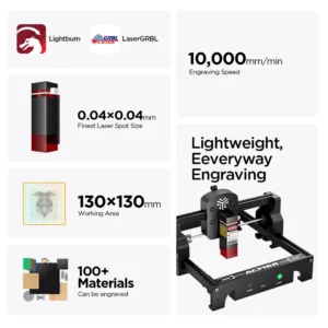 ACMER S1 Mini Laser Engraving Machine Portable Laser Engraver DIY Cutting Machines Carve Wood Acrylic Leather MDF for Beginner - Image 2