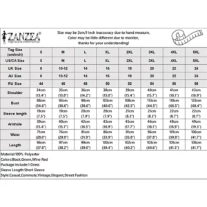2025 ZANZEA Elegant Women V Neck Short Sleeve Work Dresses 2025 Summer Dress Stylish Solid A Line Pleated Party Vestidos Robe - Image 6