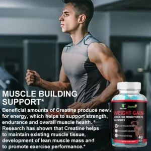 1 Bottle of Weight Gain Gummies Increase Muscle Fudge Energy Levels - Image 3