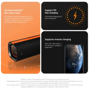Xiaomi Sound Party IP67 Bluetooth 5.4 Harman AudioEFX TWS Stereo Combo 5200mAh Ultra-Long Battery Life 50W Portable Speaker Mic - Image 3