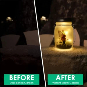 Solar Mason Jar Light Solar Lantern Fairy Lights Waterproof IP65 Hanging Standing Solar Lamp Garden Ornament for Patio Lawn - Image 5