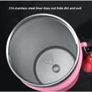New Gradual Change of Color Stainless Steel Coffee Cup High Value Portable Rope Straw Outdoor Car Cup - Image 6