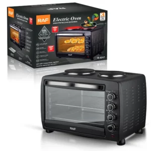 l # 55L Large Capacity Electric Oven for Baking Bread Pizza Visual Glass Door 2 in 1 Oven Home Kitchen - Image 2