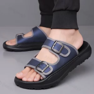 Men's Slippers 2025 Summer Breathable Outdoor Beach Sandals Non Slip Flip Flops New Flat Slippers High Quality Men's Shoes - Image 3