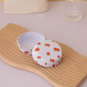 100pcs Circular Cake Paper Cups Boat Shaped Coated Cups Heat-resistant Oil Resistant Food Grade Trays Cake Liners Baking Packa - Image 6