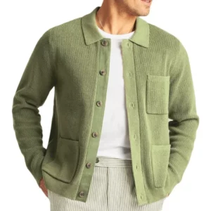 Men Cardigan Sweaters Coat Turn Down Collar Solid Knitted Shirt Coats Casual Single Breasted Splice Open Stitch Autumn Winter - Image 5