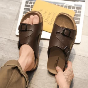 Slippers for Men's Summer Men's Casual Slippers 2025 New Outer Wear Sports Driving Dual-use Shoes Beach Sandals Shoes for Men - Image 4