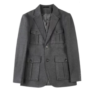 Winter Woolen Suit Jacket for Men Multiple Pockets Slim Fit Casual Business Blazers Masculino Wedding Streetwear Social Coats - Image 6