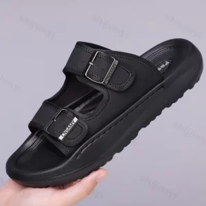 Men's Slippers 2025 Summer Breathable Outdoor Beach Sandals Non Slip Flip Flops New Flat Slippers High Quality Men's Shoes - Image 4