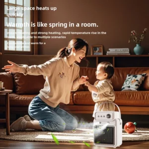 3 in 1 Electric Space Heater Cooling Fan & Heater Fan & Humidifier 1200W Portable Heater timed &Overheat Protection Desk Heaters - Image 6