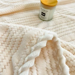 Category A Thicken Jacquard Velvet Warm Autumn Winter Blankets Soft Skin-friendly Warmth Sofa Blanket Warmth Comfortable Duvet - Image 4