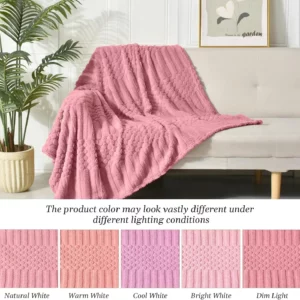 Fleece Throw Blanket for Couch, Super Soft Bed Blanket, Lightweight Fuzzy Cozy for All Seasons Gentlesoft Cozy Soft Blanket - Image 4