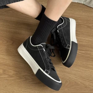 Leather Casual Shoes Fashion Lace-up High Quality Sneakers All-match Waking Shoes for Men Luxury Flats Design Business Shoes - Image 6