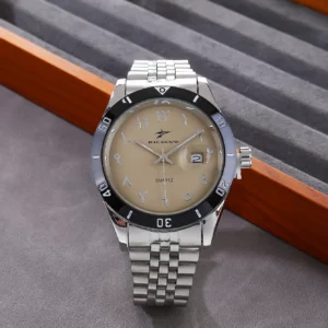 Quartz Watch Large Dial Luxury Business Date Stainless Steel Round Quartz Men Wristwatch Reloj Masculino for Daily Wear - Image 3