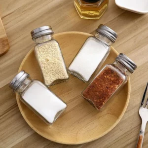 Kitchen Glass Spice Bottle Barbecue Seasoning Bottle with Lid Salt and Pepper Shaker Pepper Shaker Mini Seasoning Jar Set - Image 4