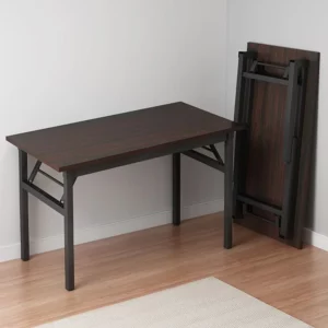 Rectangle Folding Table Desktop Computer Table Walnut Stall Long Table Training Desk Household Simple Desk - Image 1