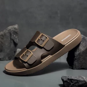 Summer Men Women's Flip Flops Outdoor Anti-slip Fashionable Retro Buckle Thick Bottom Sandals Beach Shoes Slip-On PVC Material - Image 6
