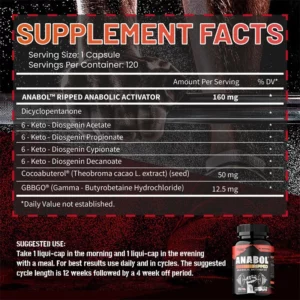 Anabol Ripped Anabolic Muscle Builder - Increase Abdominal Muscle Mass, Promotes Faster Muscle Growth, Recovery and Strength - Image 2